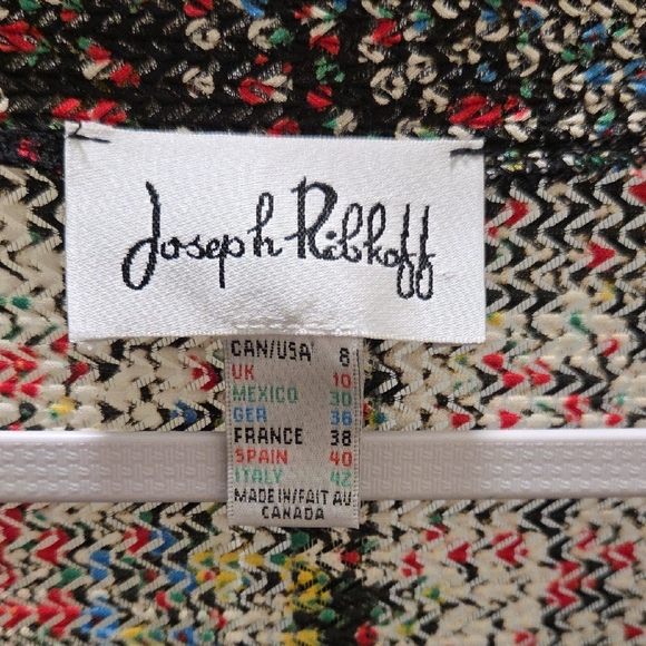 Joseph Ribkoff Multicolor Mesh Abstract Tunic - Picture 4 of 8